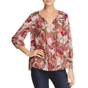 COOPER & ELLA | Floral Maddie Peplum Like Blouse
